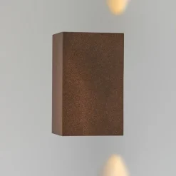 QAZQA Gartenbeleuchtung|Badezimmerlampen*2er Set Industrie Wandleuchten rostbraun IP44 - Baleno II