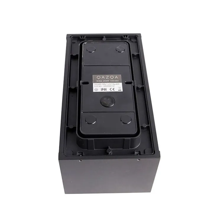 QAZQA Gartenbeleuchtung|Außenwandleuchten*2er Set Industrielle Wandleuchten schwarz 26 cm IP44 - Charlois