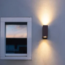 QAZQA Gartenbeleuchtung|Außenwandleuchten*4er Set Industrie-Wandleuchten rostbraun IP44 - Baleno II