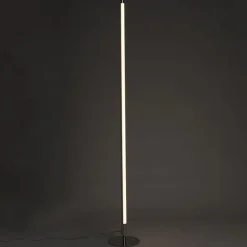 QAZQA Schlafzimmerlampen|Küchenlampen*2er Set moderne Stehleuchten LED chrom - Line-up