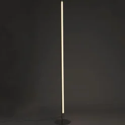 QAZQA Schlafzimmerlampen|Küchenlampen*2er Set moderne Stehleuchten LED chrom - Line-up