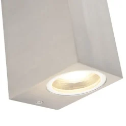 QAZQA Gartenbeleuchtung|Badezimmerlampen*2er Set moderne Wandleuchten Stahl IP44 - Baleno II