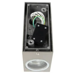 QAZQA Gartenbeleuchtung|Badezimmerlampen*2er Set moderne Wandleuchten Stahl IP44 - Baleno II