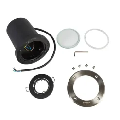 QAZQA Gartenbeleuchtung|Bodenstrahler Außen*6er Set Outdoor Bodenstrahler Edelstahl IP65 - Delux