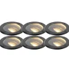 QAZQA Gartenbeleuchtung|Bodenstrahler Außen*6er Set Outdoor Bodenstrahler schwarz einstellbar IP65 - Delux