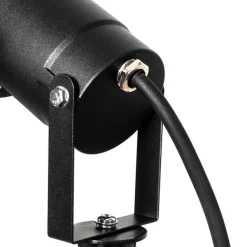 QAZQA Gartenbeleuchtung|Außenstrahler*3er Set Pin Spots schwarz inkl. Kabel und Stecker IP65 - Fertig