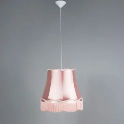 QAZQA Pendelleuchten|Wohnzimmerlampen*4er Set Retro Hängeleuchten pink 45 cm - Granny