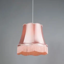 QAZQA Pendelleuchten|Wohnzimmerlampen*4er Set Retro Hängeleuchten pink 45 cm - Granny