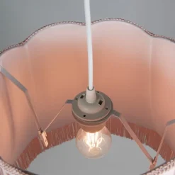 QAZQA Pendelleuchten|Wohnzimmerlampen*4er Set Retro Hängeleuchten pink 45 cm - Granny