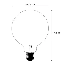 LUEDD Preisvorteil Auf Leuchtmittel|Led Lampen*5er Set Smart LED-Glühbirnen E27 G125 Gold 4,9W 470lm 1800-4000K