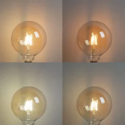 LUEDD Preisvorteil Auf Leuchtmittel|Led Lampen*5er Set Smart LED-Glühbirnen E27 G125 Gold 4,9W 470lm 1800-4000K