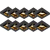 QAZQA Smarte Einbaustrahlers|Smarte Spots*10er Set smarte Einbaustrahler schwarz inkl. Wifi GU10 - Qure