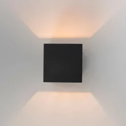 QAZQA Wandleuchten|Wohnzimmerlampen*4er Set Wandleuchten schwarz - Transfer