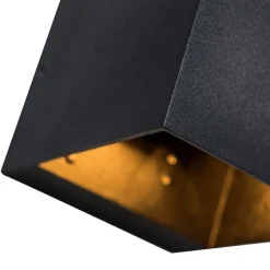 QAZQA Wandleuchten|Wohnzimmerlampen*4er Set Wandleuchten schwarz - Transfer