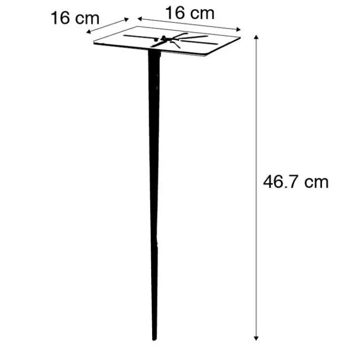 QAZQA Zubehör*Erdspieß aus Stahl mit Montagematerial