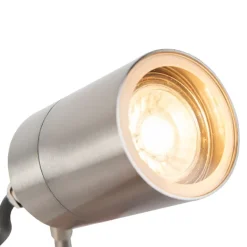 QAZQA Gartenbeleuchtung|Außenstrahler*Erdspieß Strahler Stahl verstellbar IP44 - Solo