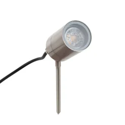 QAZQA Gartenbeleuchtung|Außenstrahler*Erdspieß Strahler Stahl verstellbar IP44 - Solo