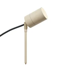 QAZQA Gartenbeleuchtung|Außenstrahler*Erdspießstrahler Creme GU10 50mm Verstellbar IP44 Inkl. Kabel und Stecker - Solo