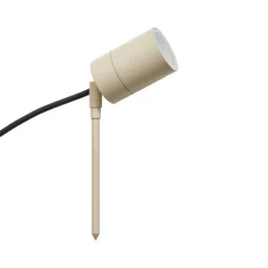 QAZQA Gartenbeleuchtung|Außenstrahler*Erdspießstrahler Creme GU10 50mm Verstellbar IP44 Inkl. Kabel und Stecker - Solo