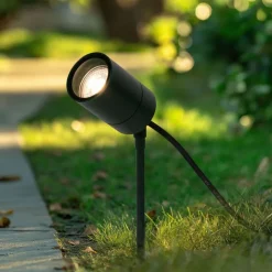 QAZQA Gartenbeleuchtung|Außenstrahler*Erdspießstrahler dunkelgrün verstellbar IP44 - Solo