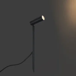 QAZQA Led-Außenleuchten|Außenstrahler*Erdspießstrahler schwarz 40cm inkl. LED Verstellbar IP65 inkl. Kabel und Stecker - Carl