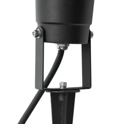 QAZQA Gartenbeleuchtung|Led-Außenleuchten*Erdspießstrahler schwarz inkl. LED verstellbar IP65 mit Kabel und Stecker - Basic