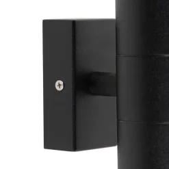 QAZQA Gartenbeleuchtung|Wandleuchten*2er-Set Außenwandleuchten schwarz IP44 - Duo