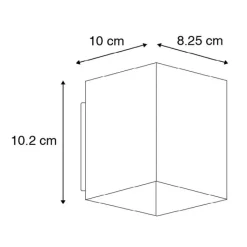 QAZQA Schlafzimmerlampen|Küchenlampen*2er-Set Design-Wandleuchten schwarz und gold quadratisch - Sola