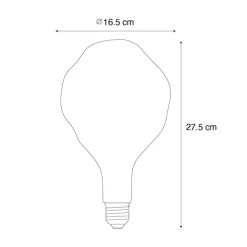 LUEDD Preisvorteil Auf Leuchtmittel|Led Lampen*5er-Set dimmbare E27 LED-Glühbirnen PS160 Braun 4W 120 lm 1800K