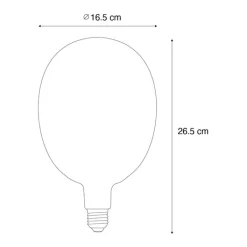 LUEDD Preisvorteil Auf Leuchtmittel|Led Lampen*5er-Set E27 Dimmbare LED-Glühbirnen G170 Braun 4,9W 130 lm 1800K