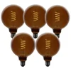 LUEDD Preisvorteil Auf Leuchtmittel|Filament Lampen*5er-Set E27 Dimmbare LED-Glühbirnen G125 Braun 4W 120 lm 1800K