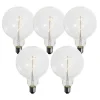 LUEDD Preisvorteil Auf Leuchtmittel|Filament Lampen*5er-Set E27 Dimmbare LED-Glühbirnen Spiralfilament G125 4W 270 lm 2200K