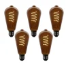 LUEDD Preisvorteil Auf Leuchtmittel|Led Lampen*5er-Set E27 Dimmbare LED-Glühbirnen ST64 Braun 4W 100 lm 1800K