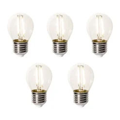 LUEDD Preisvorteil Auf Leuchtmittel|Led Lampen*5er-Set E27 Dimmbare LED-Glühbirnen P45 Klarglas 3W 250 lm 2200K