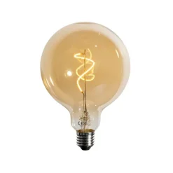 LUEDD Preisvorteil Auf Leuchtmittel|Filament Lampen*5er-Set E27 Dimmbare LED-Glühbirnen Spiralfilament Gold G125 4W 270 lm 2200K