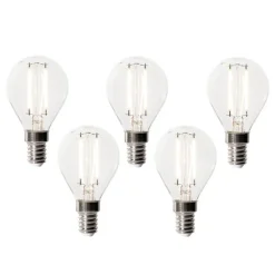 LUEDD Preisvorteil Auf Leuchtmittel*5er-Set E14 Dimmbare LED-Lampen P45 Klarglas 3W 250 lm 3000K