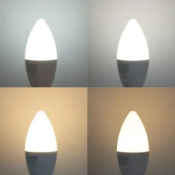 LUUMR Preisvorteil Auf Leuchtmittel|Smarte Glühbirnen*5er-Set E14 Dimmbare LED-Lampen C37 Opal 4,9W 470 lm 2700-6500K