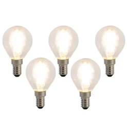 LUEDD Preisvorteil Auf Leuchtmittel|Led Lampen*5er-Set E14 LED-Filament-Glühbirnen P45 4W 470 lm 2700K