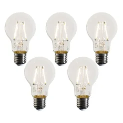 LUEDD Preisvorteil Auf Leuchtmittel|Led Lampen*5er-Set E27 LED-Glühbirnen A60 Klar 3W 320 lm 2700K