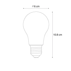 LUEDD Preisvorteil Auf Leuchtmittel|Filament Lampen*5er-Set E27 LED-Glühbirnen A60 Lux Sensor 2,5W 250 lm 2700K