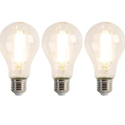 LUEDD Preisvorteil Auf Leuchtmittel|Filament Lampen*3er-Set E27 LED-Lampe A67 klar 8W 1055 lm 2700K