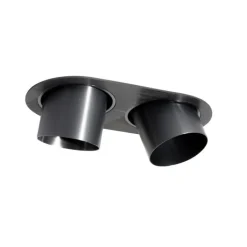 QAZQA Einbaustrahler|Wohnzimmerlampen*6er-Set Einbaustrahler Gunmetal GU10 70mm Schwenkbar 2-flammig - Installa