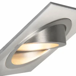 QAZQA Einbaustrahler|Wohnzimmerlampen*6er-Set Einbaustrahler Stahl neigbar - Lock 1