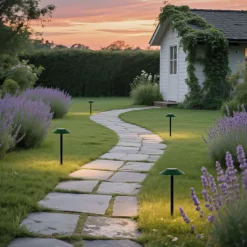 QAZQA Gartenbeleuchtung|Led-Außenleuchten*4er-Set grüne Erdspießstrahler inkl. LED IP44 Solar - Mushroom