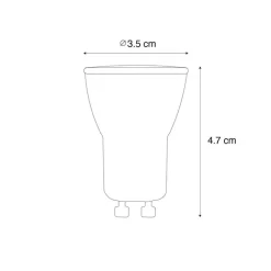 LUEDD Preisvorteil Auf Leuchtmittel|Led Lampen*5er-Set GU10 Dimmbare LED-Lampen 35mm 4W 200 lm 2200K