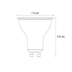 LUEDD Preisvorteil Auf Leuchtmittel|Led Lampen*5er-Set GU10 Dimmbare LED-Lampen 7W 600 lm 3000K