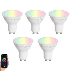 LUEDD Preisvorteil Auf Leuchtmittel|Smarte Glühbirnen*5er-Set GU10 50mm LED-Glühbirnen Klar 4,7W 400 lm 2200-2400K