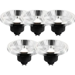 LUEDD Preisvorteil Auf Leuchtmittel|Led Lampen*5er-Set GU10 3-Stufen-Dimmbare Kelvin LED-Lampen AR111 10W 800 lm 2700 - 3700K