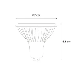 LUEDD Preisvorteil Auf Leuchtmittel|Led Lampen*5er-Set GU10 3-Stufen-Dimmbare LED-Lampen 70mm 6,5W 600lm 2700K