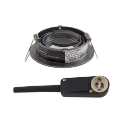 QAZQA Schlafzimmerlampen|Küchenlampen*6er-Set moderne Einbaustrahler Gunmetal GU10 50mm rund schwenkbar - Rondoo